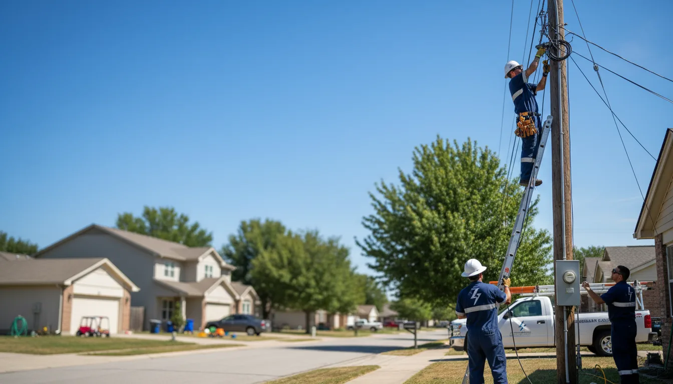Residential electrician providing installation services in Kermit, TX
